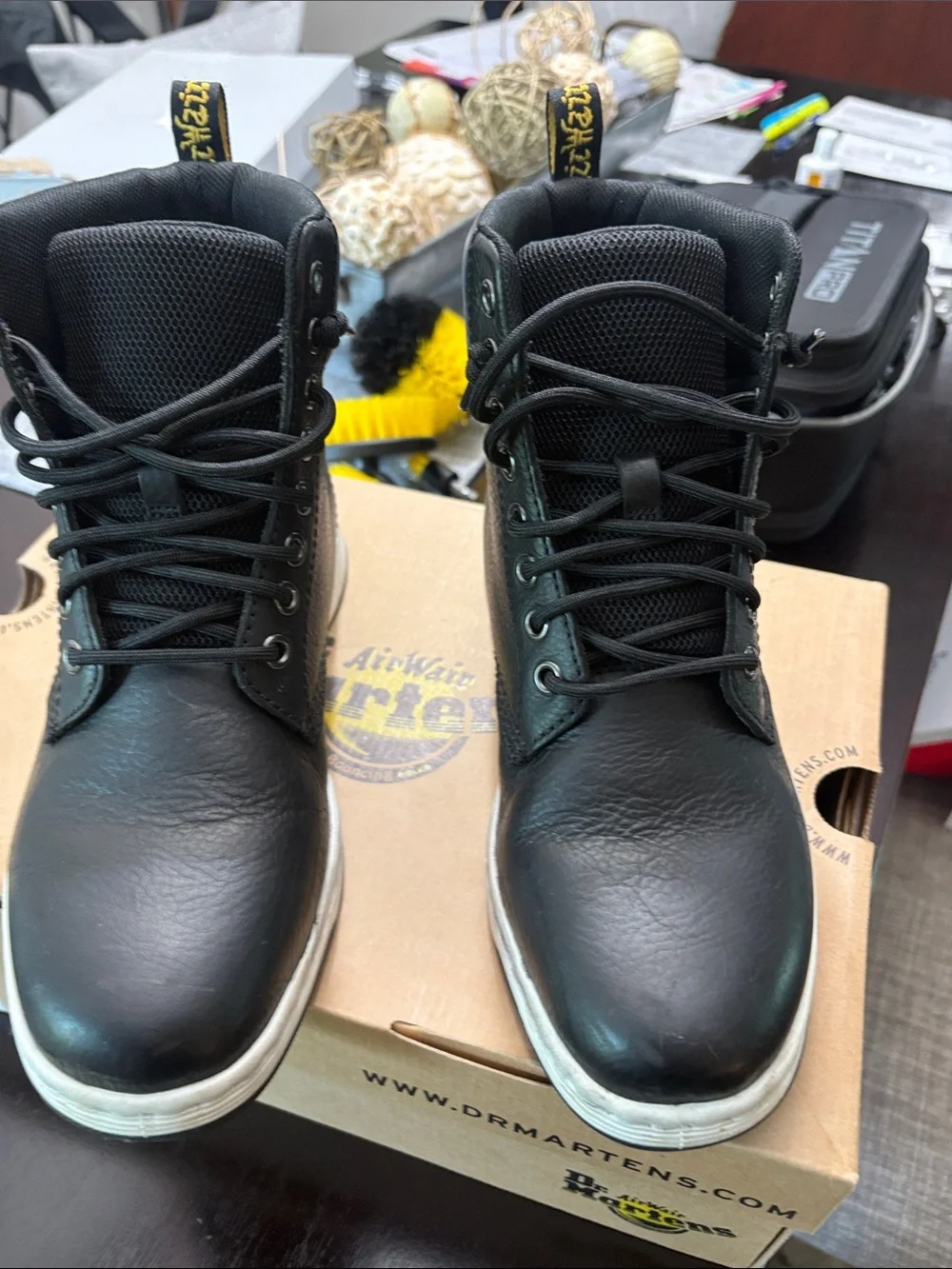 Dr. Martens Black Leather Rigal High-Top Boot